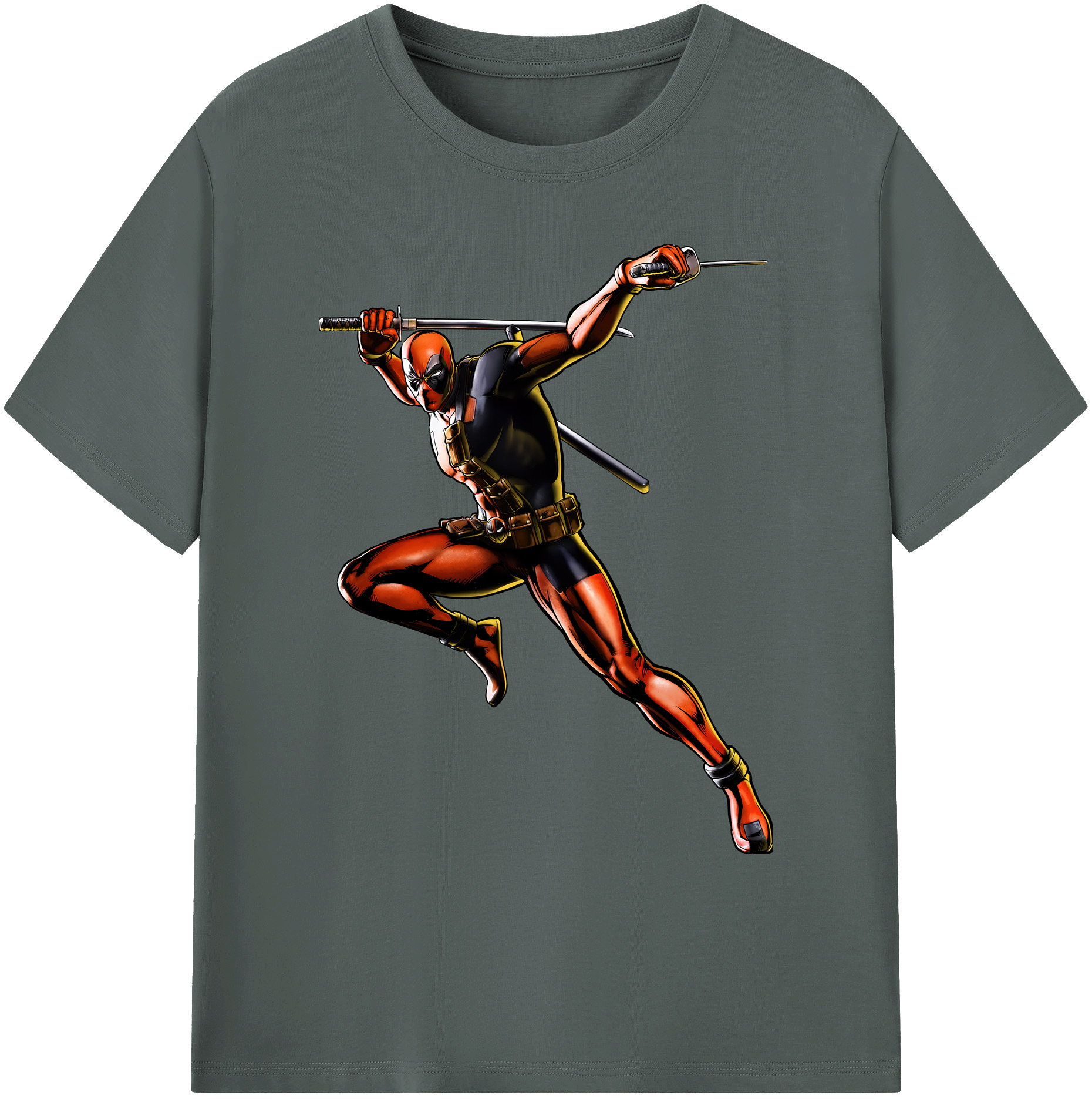 （画像用） Deadpool デッドプール 綿100％ メンズ半袖Tシャツ｜肌触りやわらか＆通気性